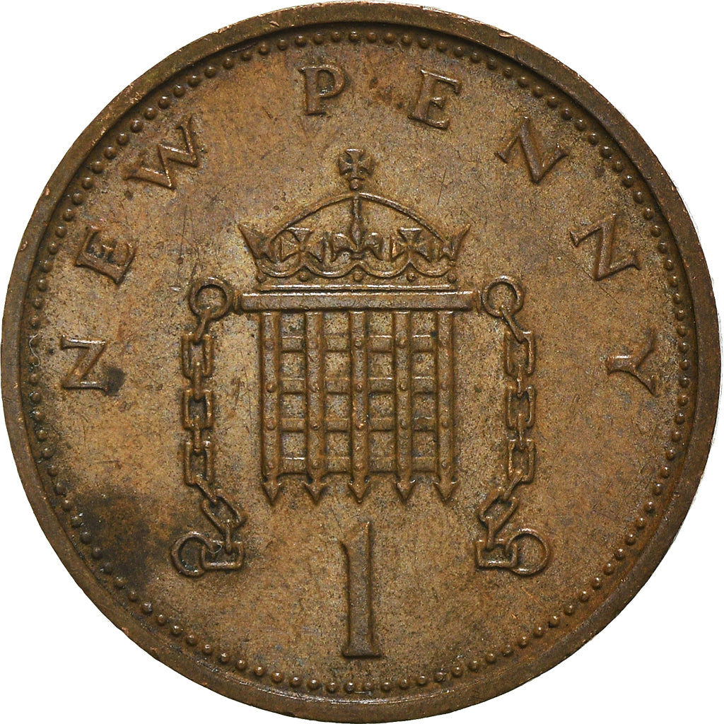 Coin, Great Britain, Elizabeth II, New Penny, 1973, VF(20-25), Bronze, KM:915
