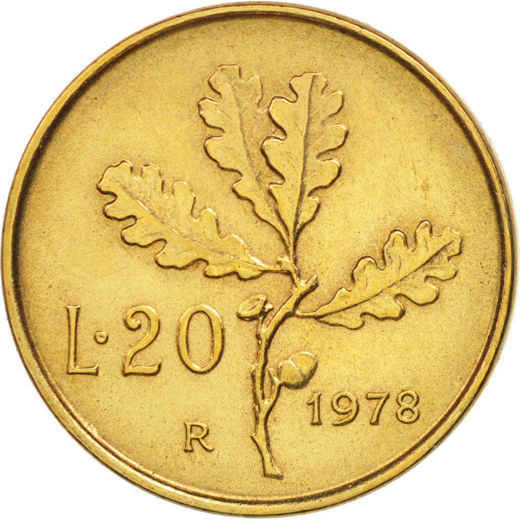 Italia, 20 Lire, 1978, Rome, SPL, Alluminio-bronzo, KM:97.2