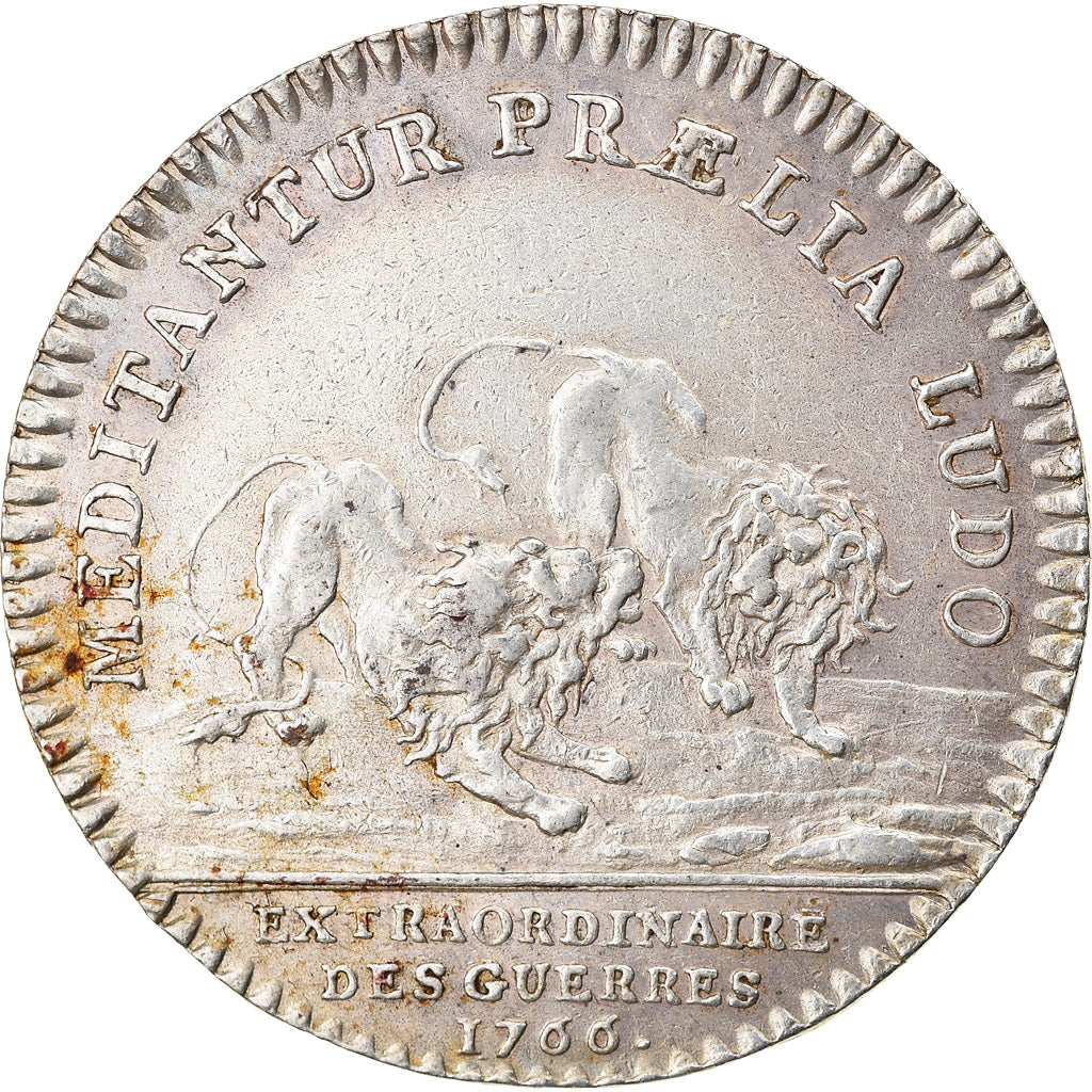 Francia, Token, Louis XV, Extraordinaire des Guerres, History, 1766, Roettiers