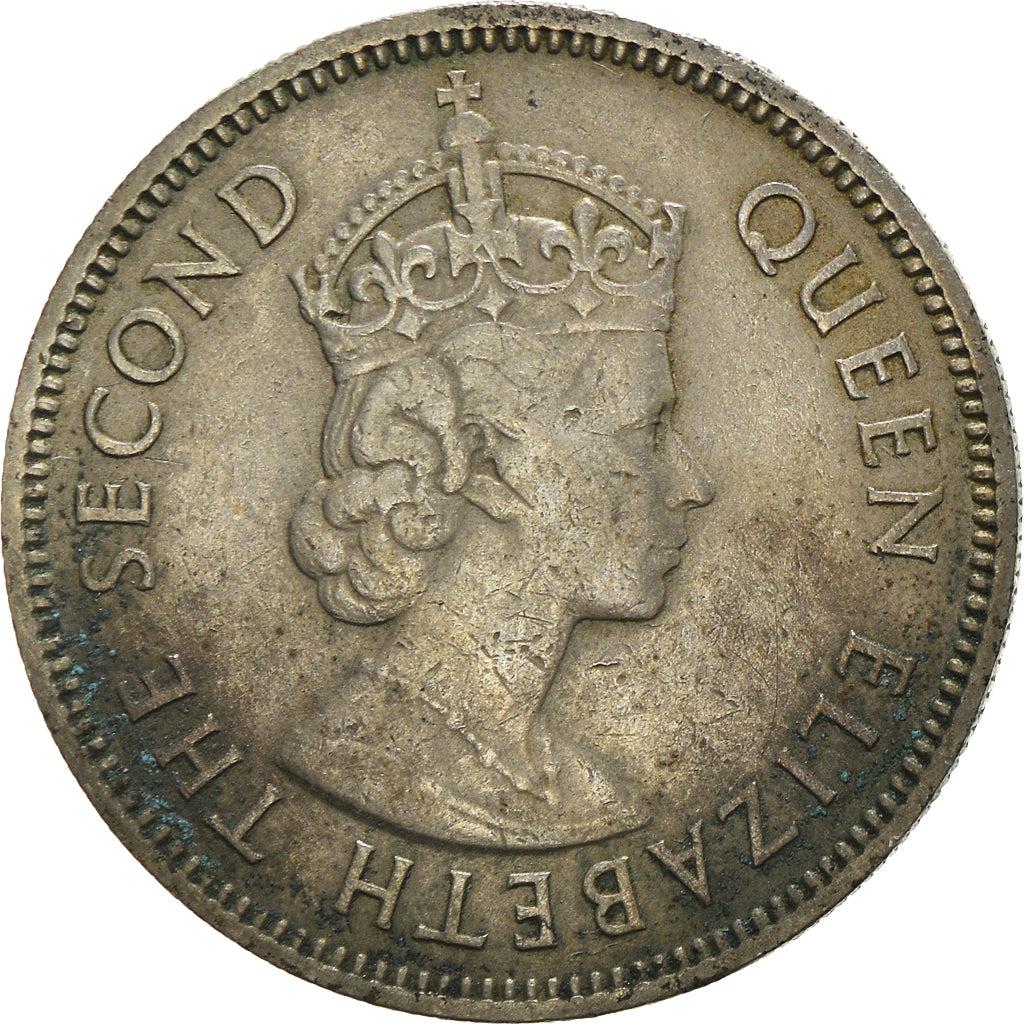 Coin, MALAYA & BRITISH BORNEO, 20 Cents, 1961, VF(30-35), Copper-nickel, KM:3