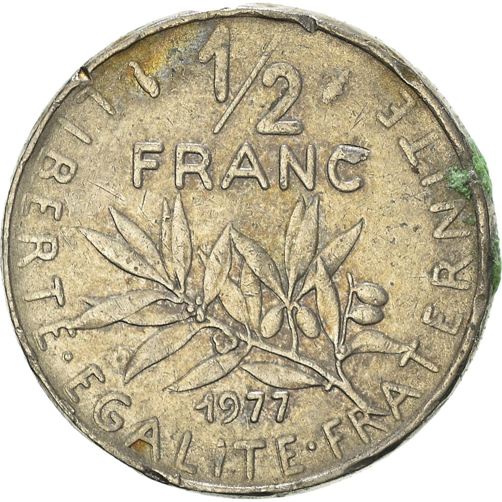 Münze, Frankreich, Semeuse, 1/2 Franc, 1977, Paris, S, Nickel, KM:931.1