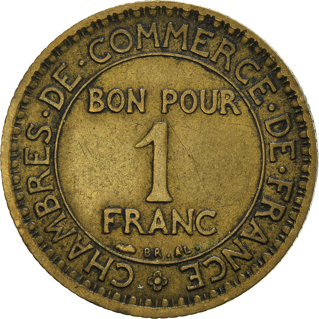 Coin, France, Chambre de commerce, Franc, 1920, Paris, EF(40-45)