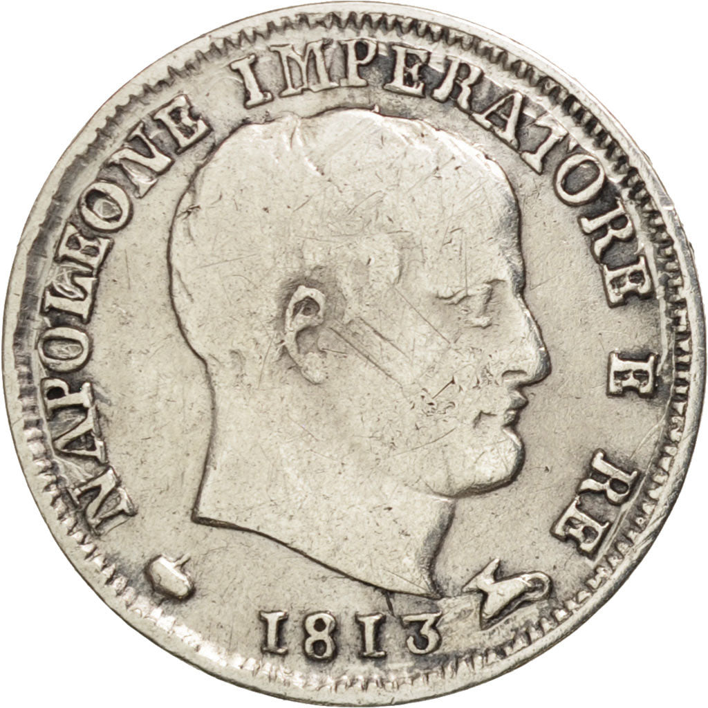 Italien Staaten, KINGDOM OF NAPOLEON, Napoleon I, 5 Soldi, 1813, Milan, VF(30...