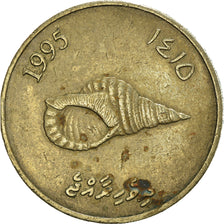 Coin, MALDIVE ISLANDS, 2 Rufiyaa, 1995, EF(40-45), Nickel-brass, KM:88