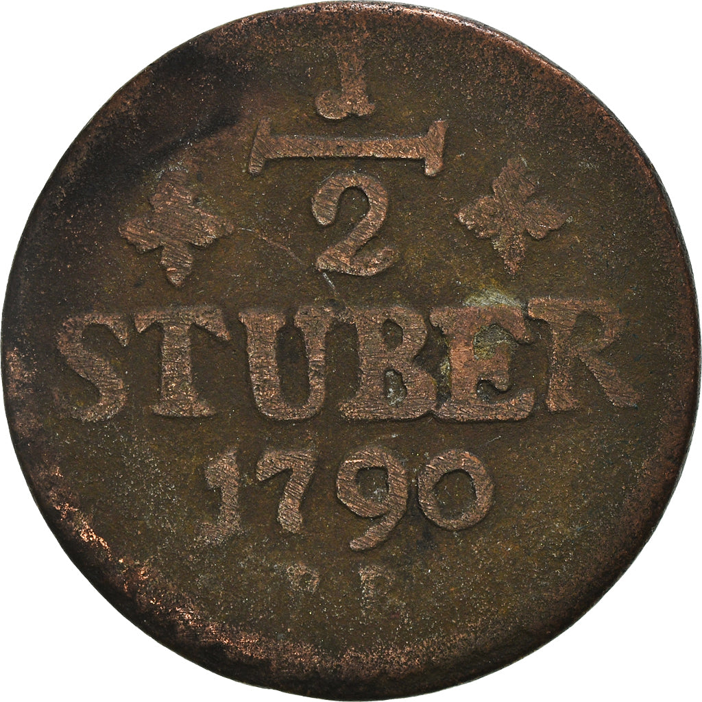 Coin, German States, JULICH-BERG, Karl Theodor, 1/2 Stüber, 1790, VF(20-25)