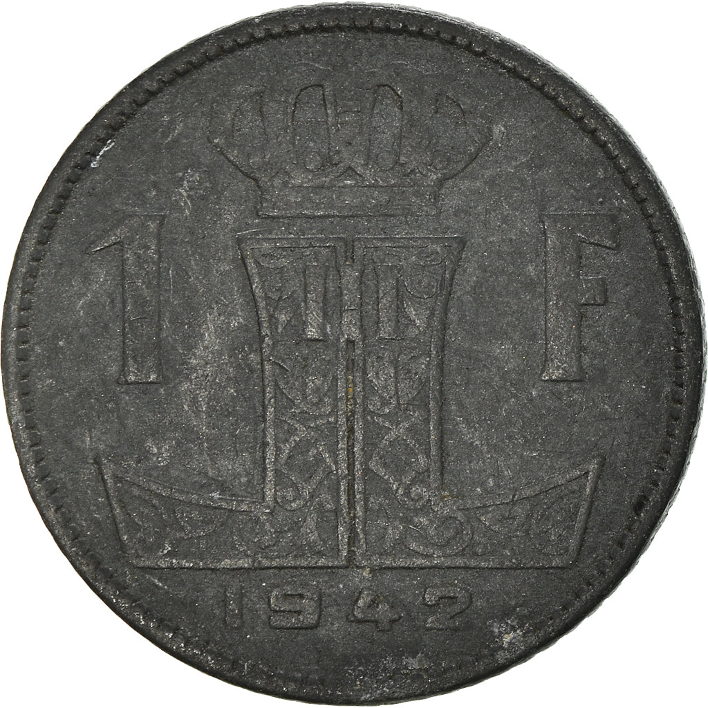 Coin, Belgium, Franc, 1942, EF(40-45), Zinc, KM:127