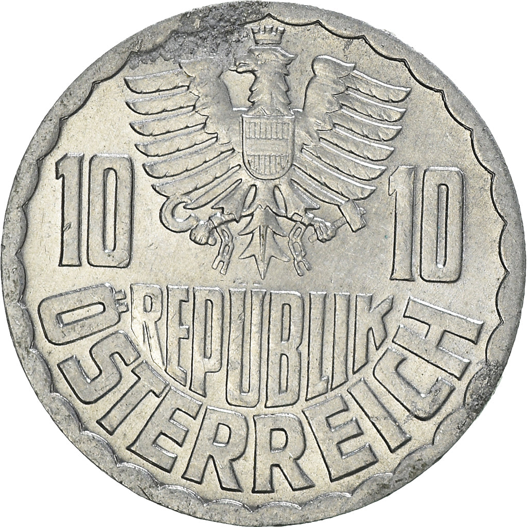Moneta, Austria, Elizabeth II, 10 Groschen, 1972, Vienna, BB, Alluminio, KM:2878