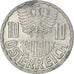 Moneta, Austria, Elizabeth II, 10 Groschen, 1972, Vienna, BB, Alluminio, KM:2878