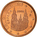Spain, Euro Cent, 2002, MS(65-70), Copper Plated Steel, KM:1040