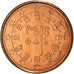 Portugal, Euro Cent, 2002, Lisbon, MS(63), Aço Cromado a Cobre, KM:740
