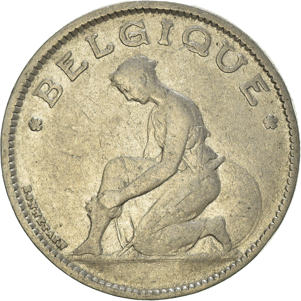 Moneda, Bélgica, Franc, 1923, BC+, Níquel, KM:89