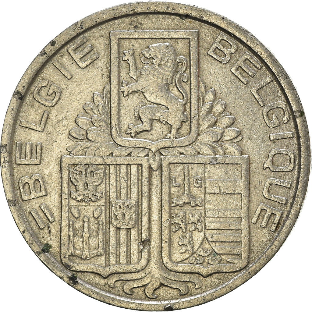 Moneta, Belgio, 5 Francs, 5 Frank, 1939, MB+, Nichel, KM:117.1