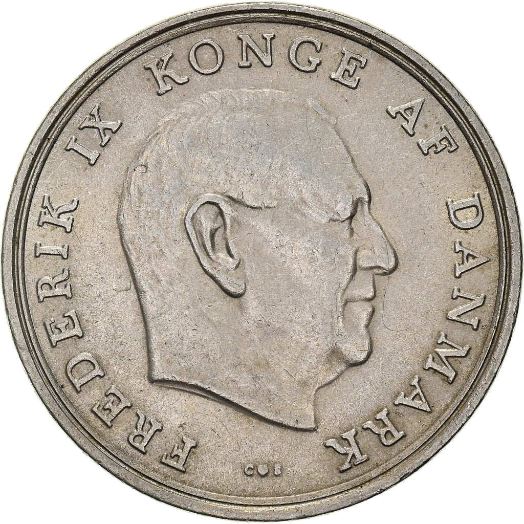 Coin, Denmark, Frederik IX, 5 Kroner, 1968, Copenhagen, AU(50-53)