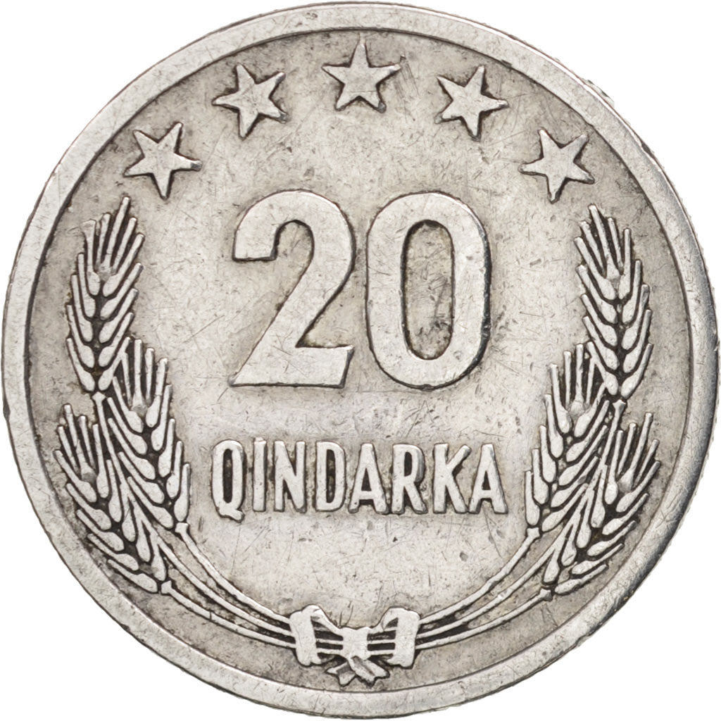 Monnaie, Albania, 20 Qindarka, 1964, TTB, Aluminium, KM:41
