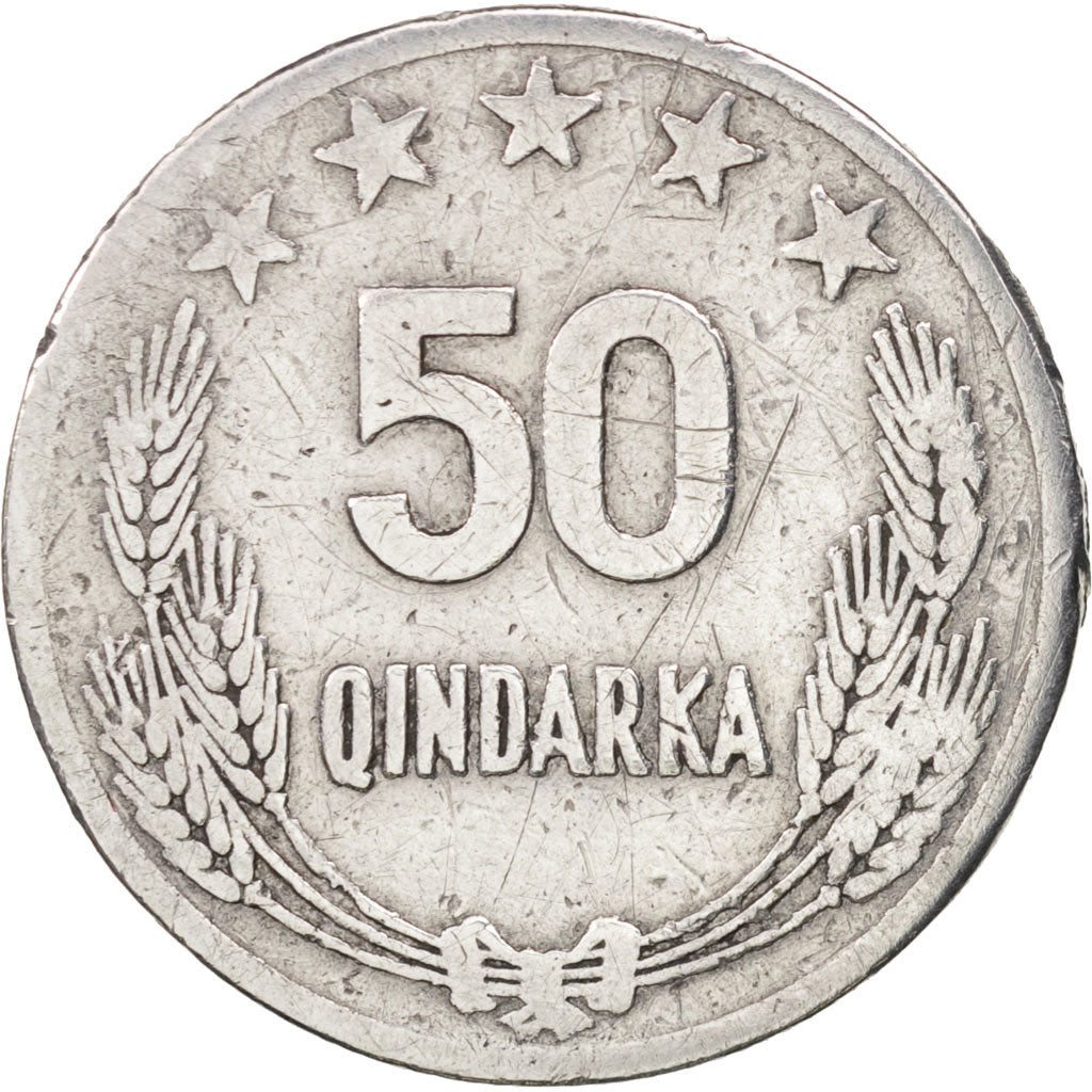 Monnaie, Albania, 50 Qindarka, 1964, TB, Aluminium, KM:42