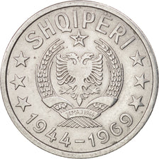 Albania, 20 Qindarka, 1969, AU(50-53), Aluminum, KM:46