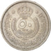 Giordania, Hussein, 50 Fils, 1/2 Dirham, 1962, BB, Rame-nichel, KM:11