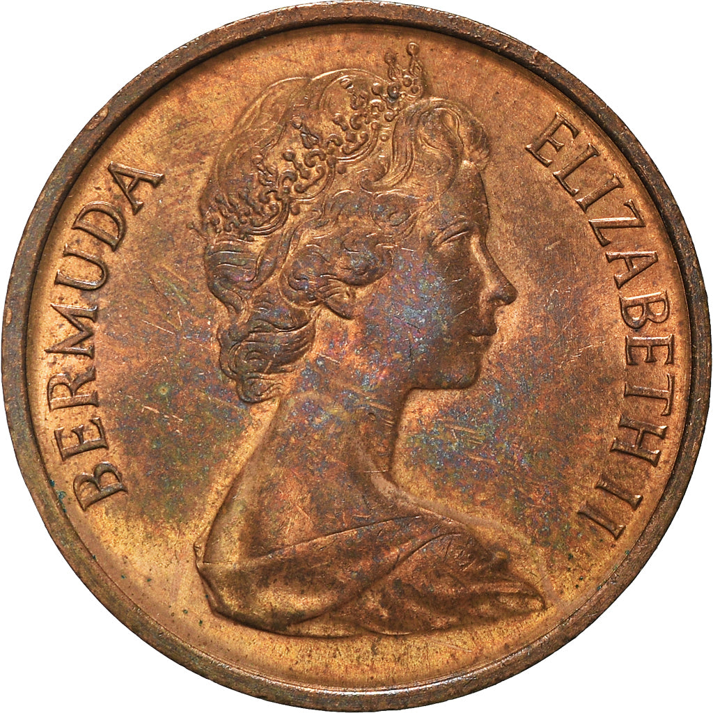 Coin, Bermuda, Elizabeth II, Cent, 1973, EF(40-45), Bronze, KM:15