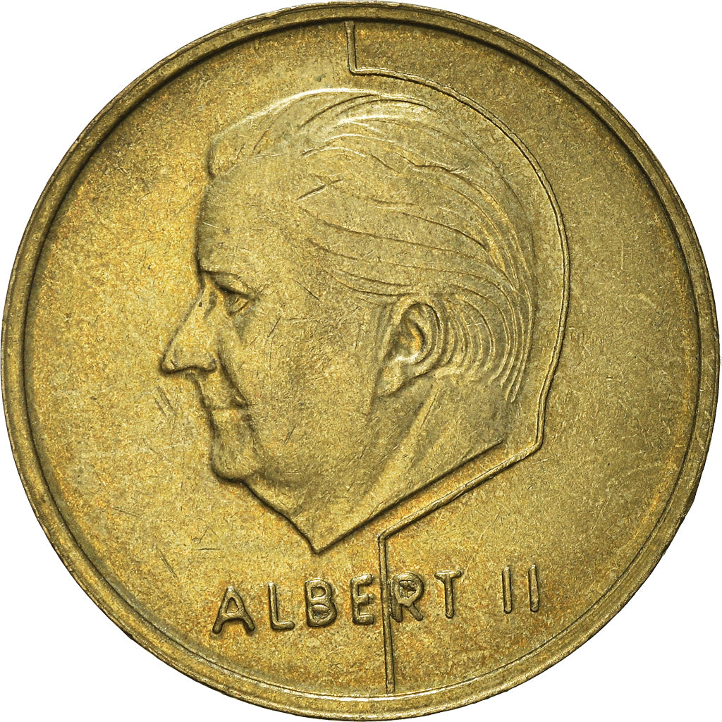 Moneda, Bélgica, Albert II, 5 Francs, 5 Frank, 1994, Brussels, BC+, Aluminio -