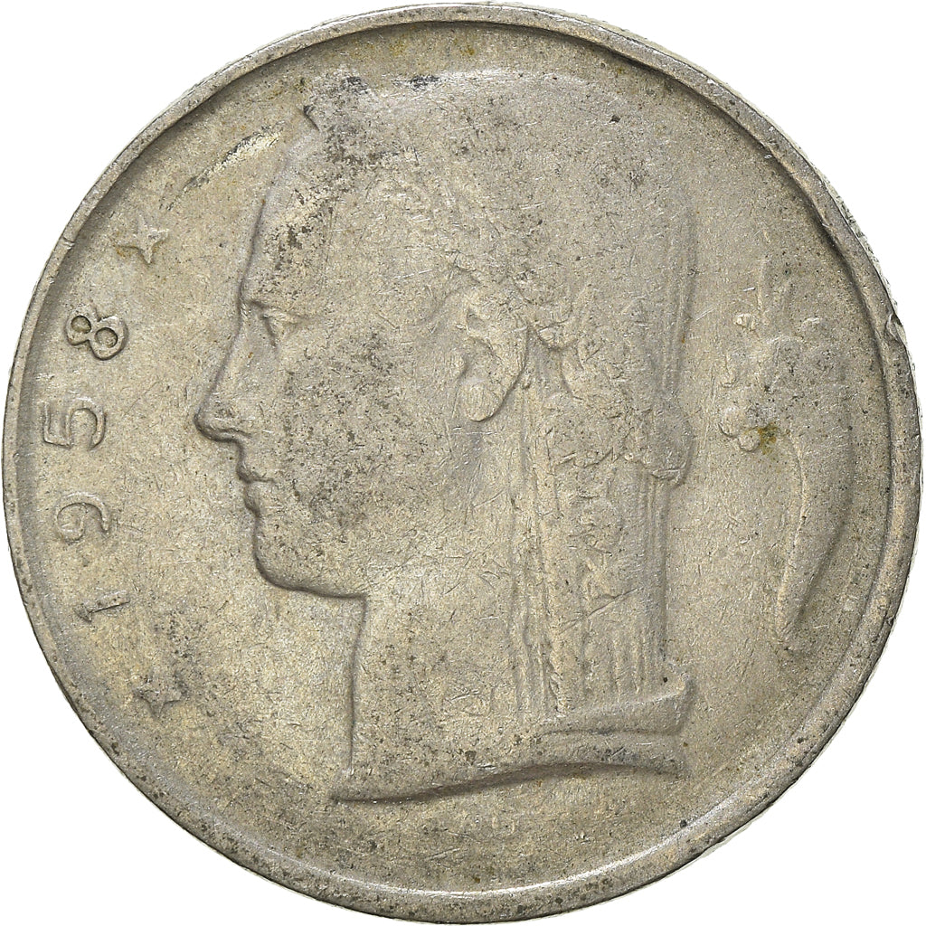 Coin, Belgium, 5 Francs, 5 Frank, 1958, VF(30-35), Copper-nickel, KM:135.1