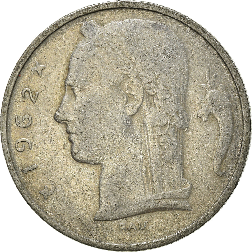 Coin, Belgium, 5 Francs, 5 Frank, 1962, VF(20-25), Copper-nickel, KM:134.1