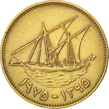 Monnaie, Kuwait, Jabir Ibn Ahmad, 10 Fils, 1975, TTB, Nickel-brass, KM:11
