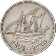 Munten, Koeweit, Jabir Ibn Ahmad, 20 Fils, 1974, ZF, Copper-nickel, KM:12