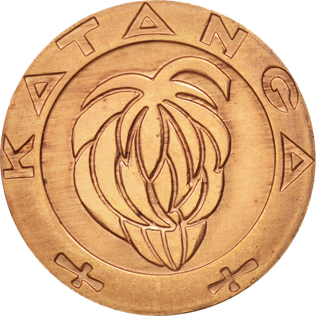 Katanga, Franc, 1961, AU(55-58), Bronze, KM:1