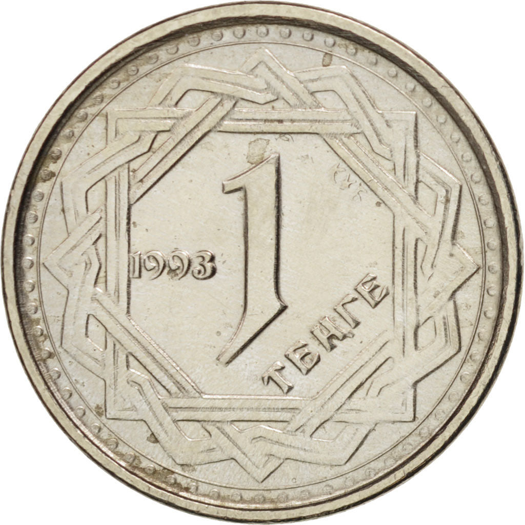 Kazakistan, Tenge, 1993, Kazakhstan Mint, SPL, Rame-nichel, KM:6