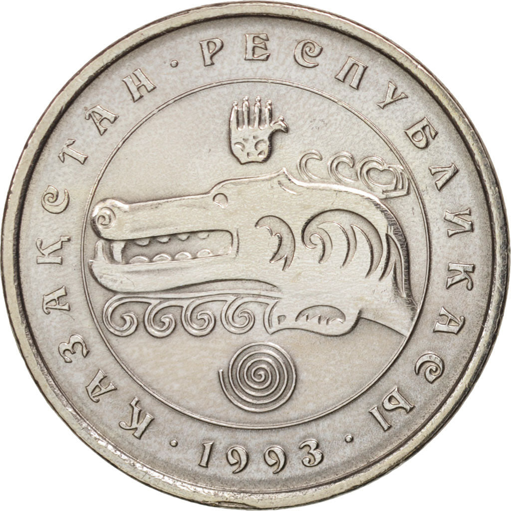 Kazakistan, 3 Tenge, 1993, Kazakhstan Mint, SPL, Rame-nichel, KM:8