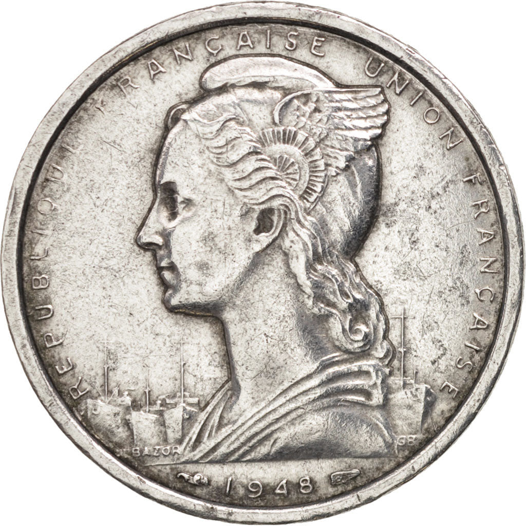 French West Africa, 2 Francs, 1948, Paris, TTB, Aluminum, KM:4