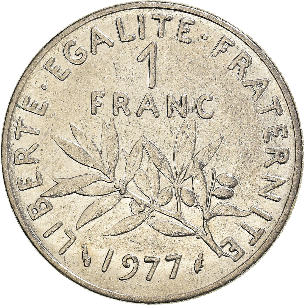 Moneta, Francja, Semeuse, Franc, 1977, Paris, 1 Franc, VF(30-35), Nikiel