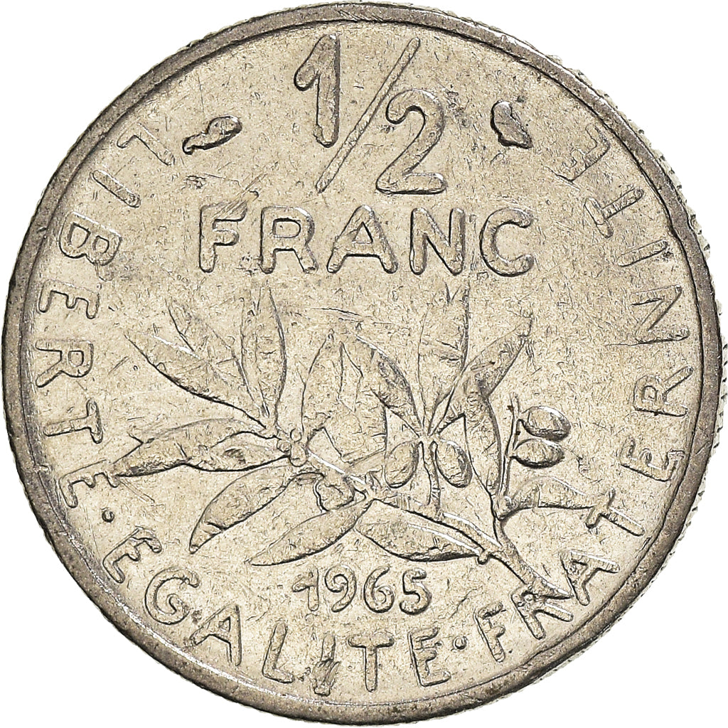Monnaie, France, Semeuse, 1/2 Franc, 1965, Paris, TB, Nickel, Gadoury:429