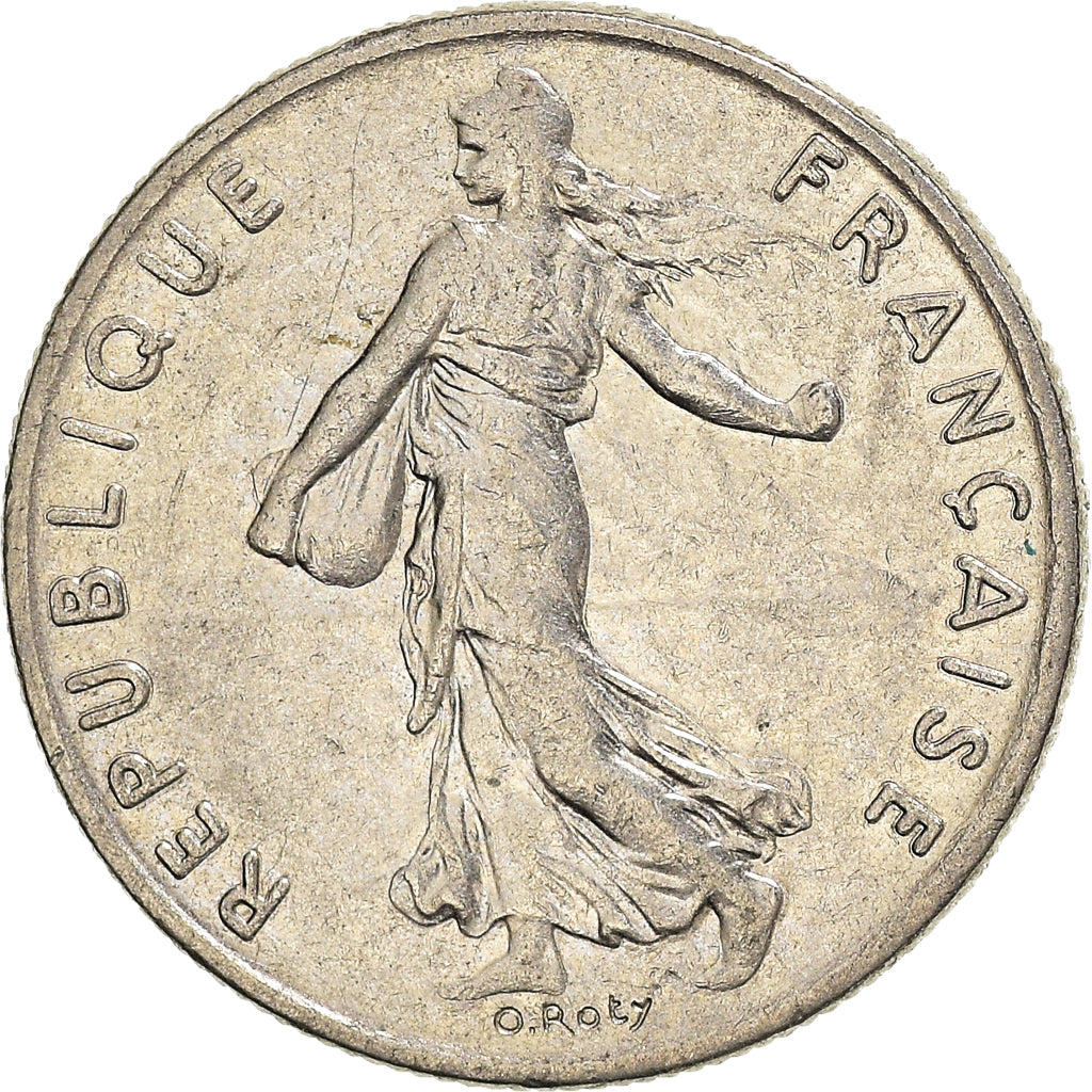 Moneta, Francja, Semeuse, 1/2 Franc, 1977, Paris, VF(30-35), Nikiel, KM:931.1