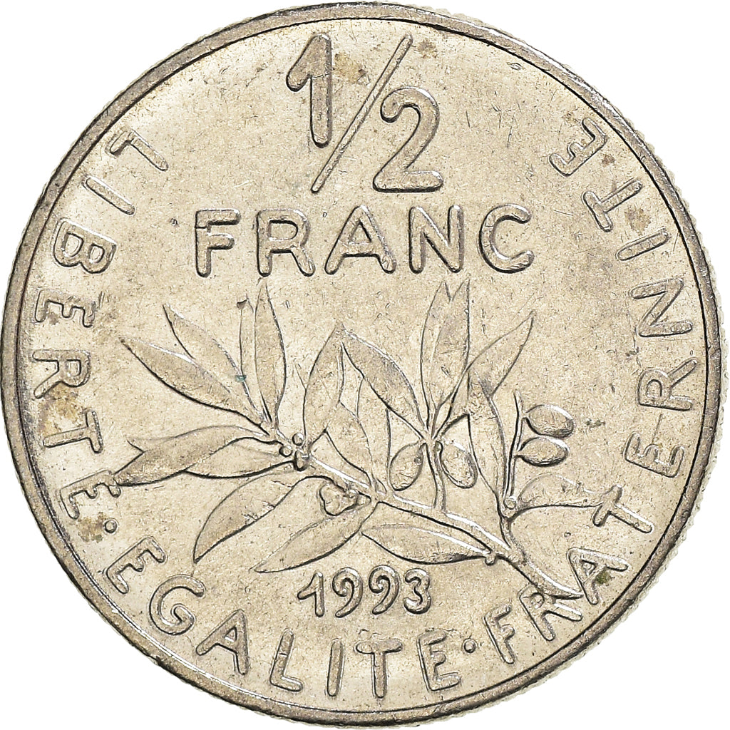 Monnaie, France, Semeuse, 1/2 Franc, 1993, Paris, TTB, Nickel, Gadoury:429