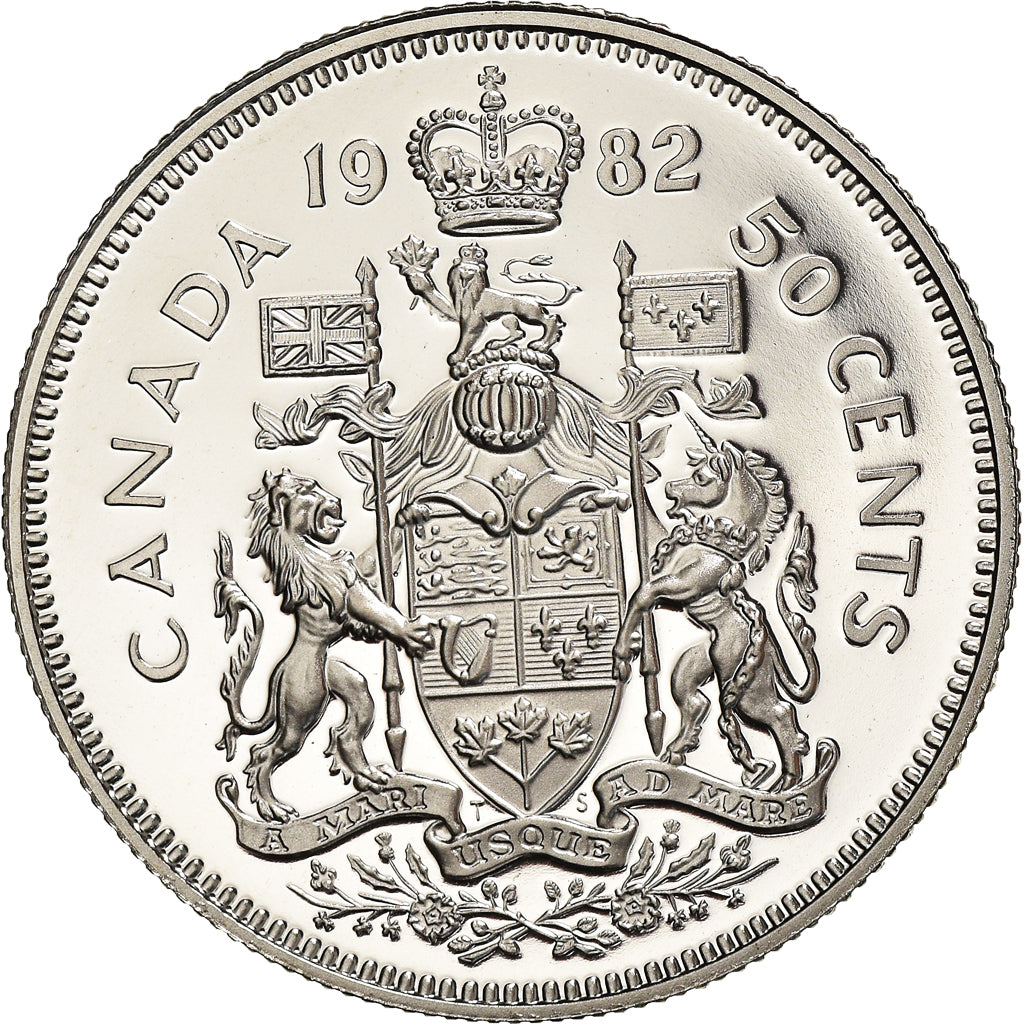 Coin, Canada, Elizabeth II, 50 Cents, 1982, Royal Canadian Mint, Ottawa, BE