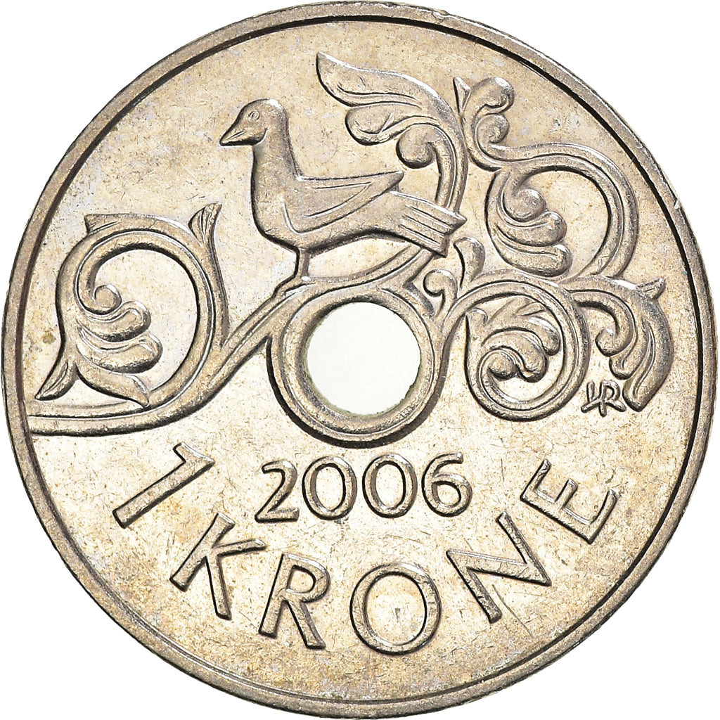 Coin, Norway, Harald V, Krone, 2006, EF(40-45), Copper-nickel, KM:462