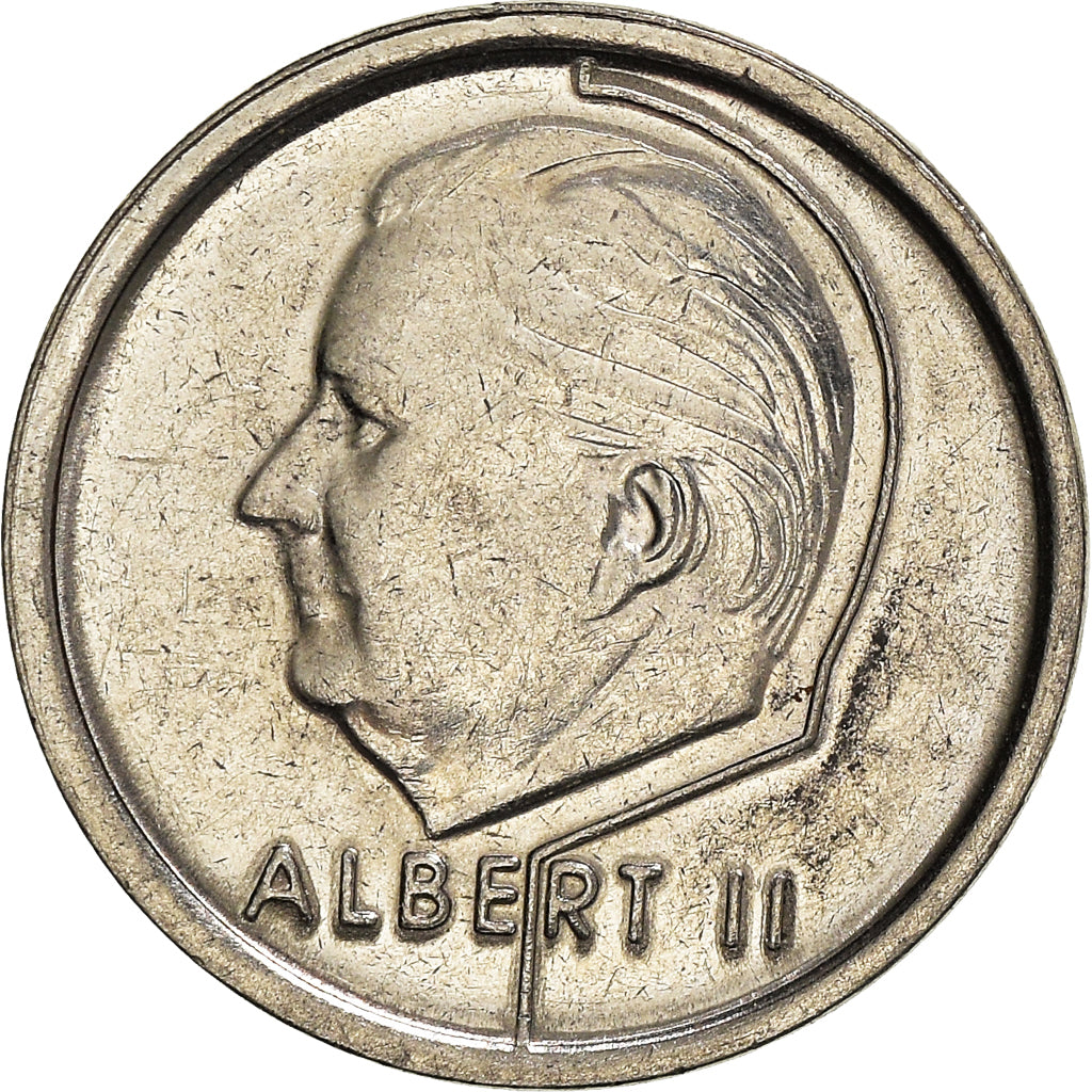Coin, Belgium, Albert II, Franc, 1995, Brussels, VF(30-35), Nickel Plated Iron