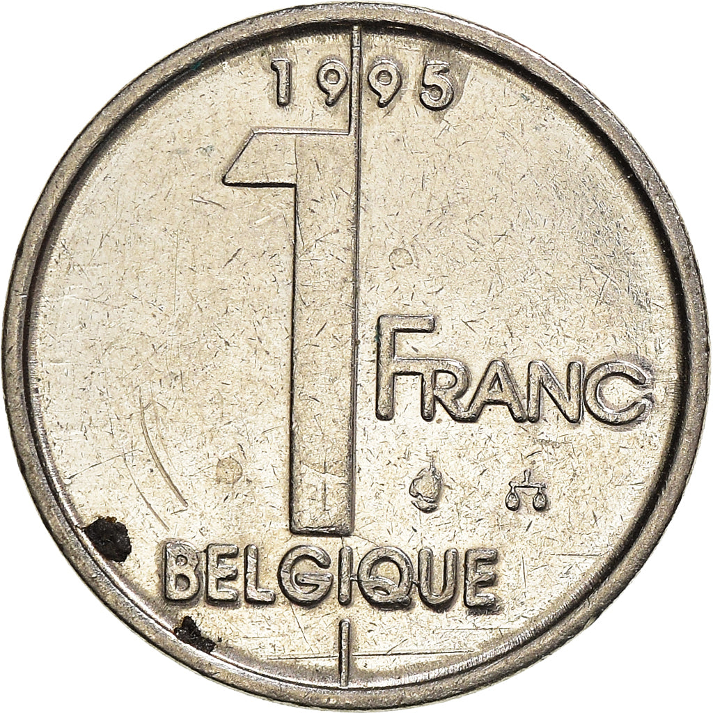 Coin, Belgium, Albert II, Franc, 1995, Brussels, VF(30-35), Nickel Plated Iron
