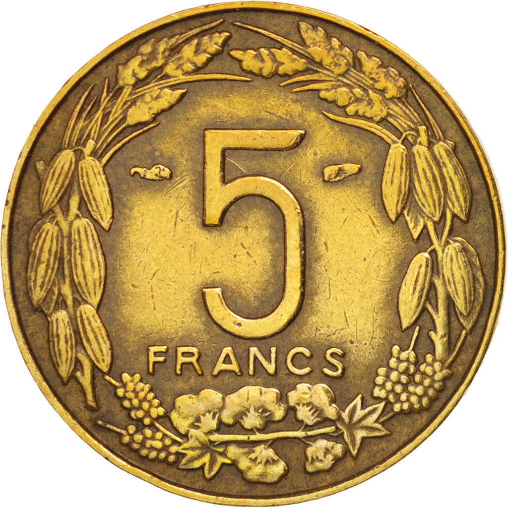 Camerun, 5 Francs, 1958, Paris, BB, Alluminio-bronzo, KM:10