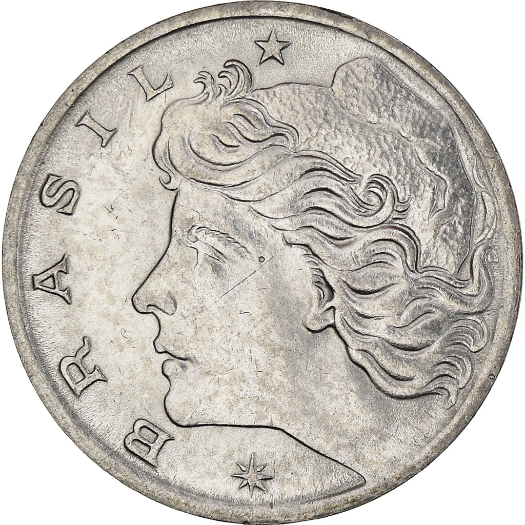 Moneta, Brazylia, Centavo, 1975, AU(50-53), Stal nierdzewna, KM:585