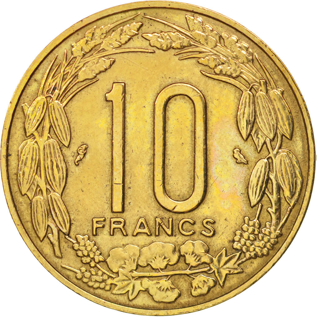 Stati dell’Africa equatoriale, 10 Francs, 1961, Paris, BB, Alluminio-bronzo...