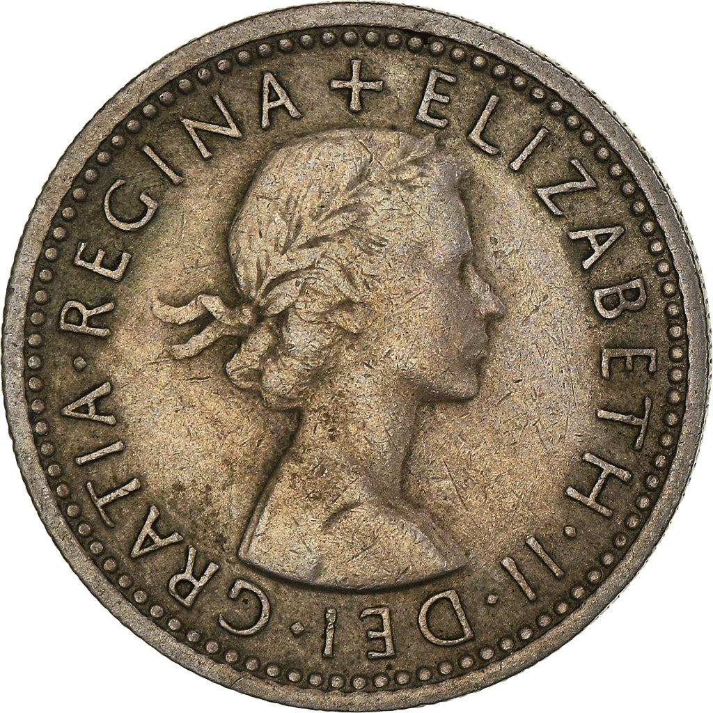 Coin, Great Britain, Elizabeth II, 6 Pence, 1963, VF(30-35), Copper-nickel