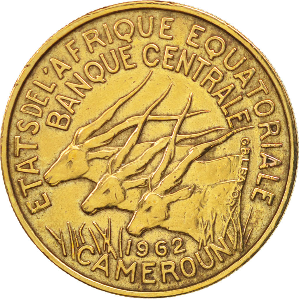 Stati dell’Africa equatoriale, 25 Francs, 1962, Paris, BB, Alluminio-bronzo...