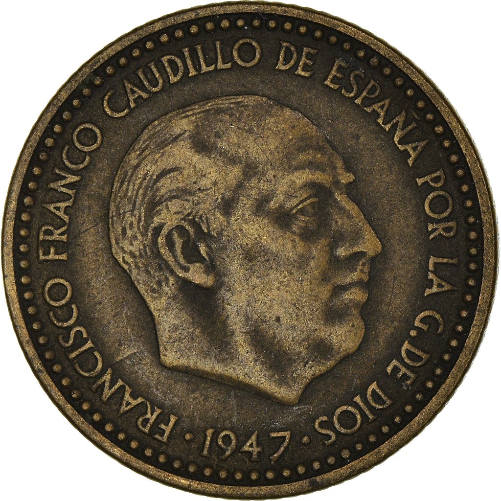 Coin, Spain, Francisco Franco, caudillo, Peseta, 1953, VF(30-35)