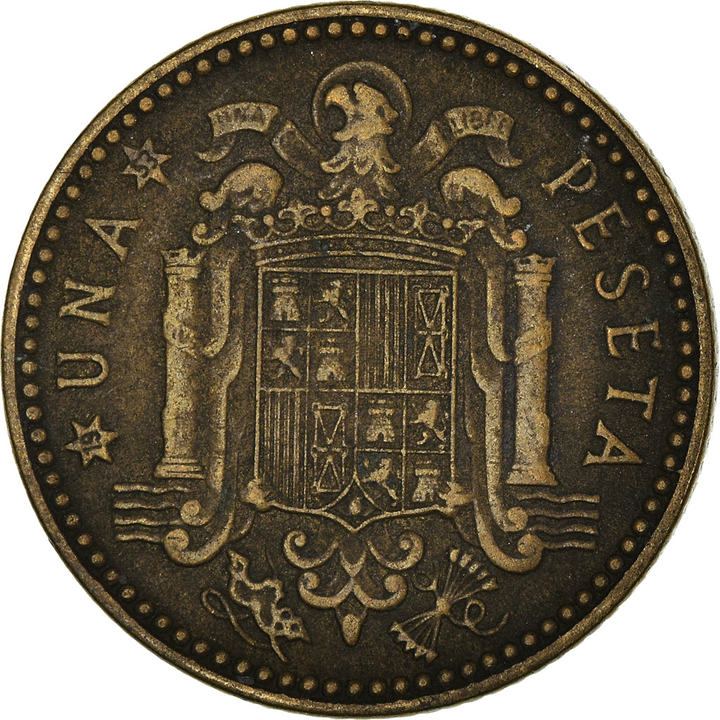 Coin, Spain, Francisco Franco, caudillo, Peseta, 1953, VF(30-35)