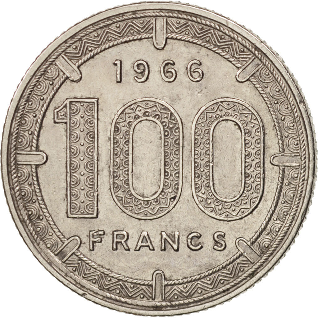 Stati dell’Africa equatoriale, 100 Francs, 1966, Paris, BB, Nichel, KM:5