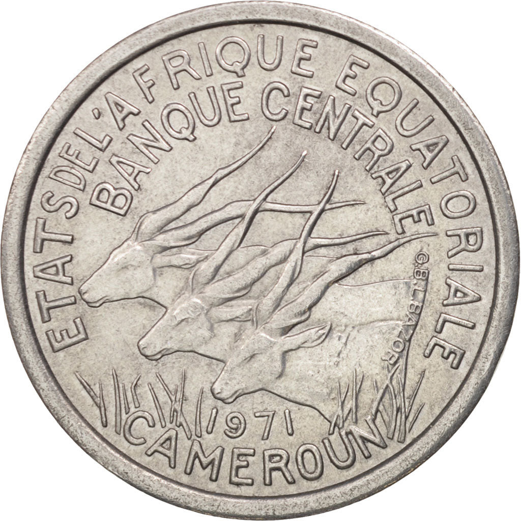 Monnaie, États de l'Afrique équatoriale, Franc, 1971, Paris, SUP, Aluminium
