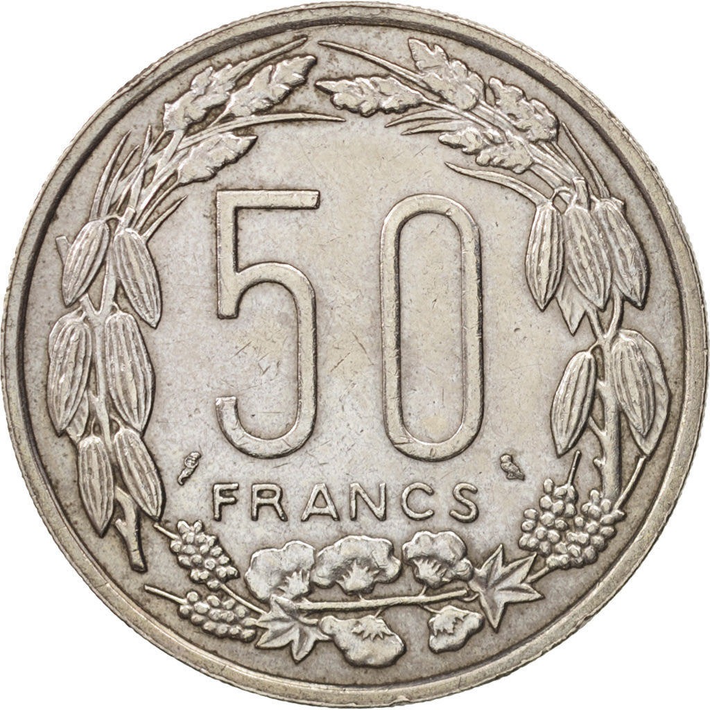 Äquatorial Afrikanische Staaten, 50 Francs, 1961, Paris, EF(40-45), Copper-nicke