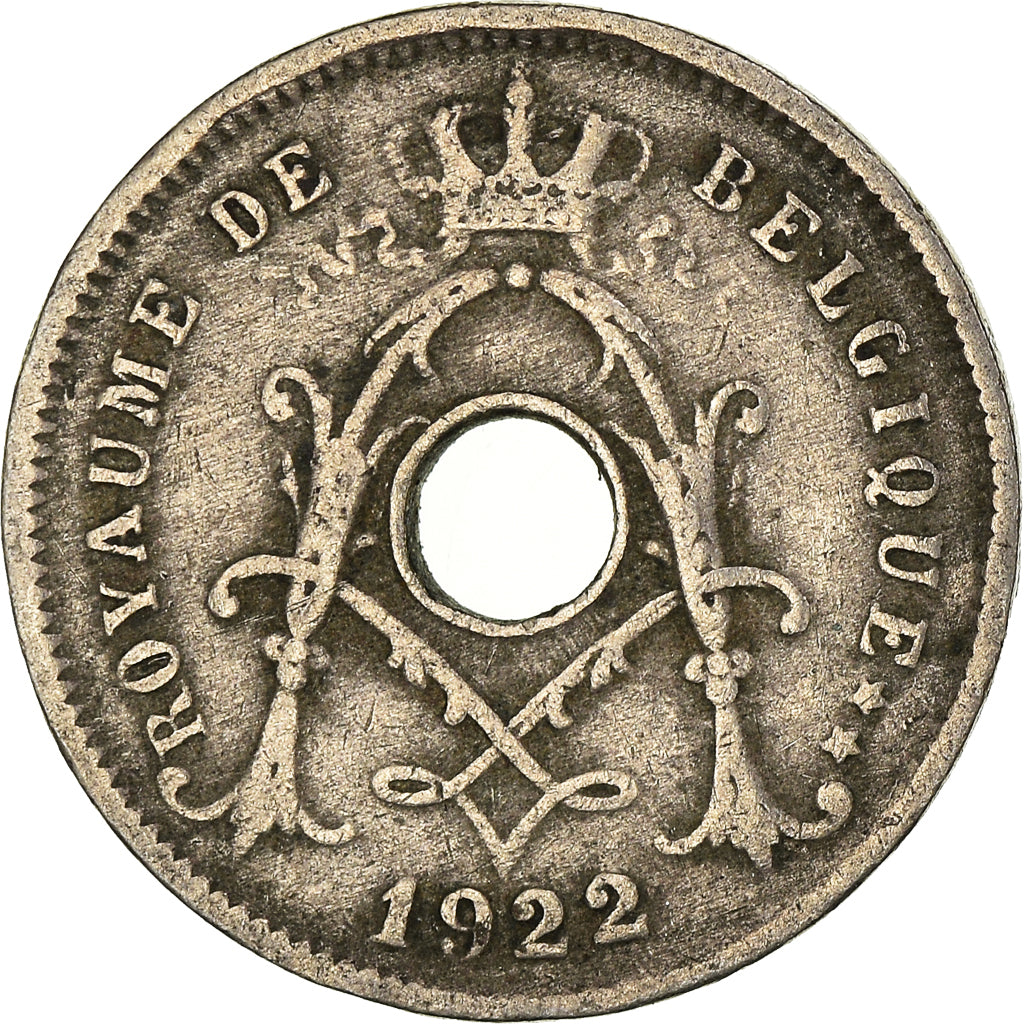 Munten, België, 5 Centimes, 1922, Paris, ZF, Cupro-nikkel, KM:66